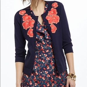 Anthropologie Firebloom Cardigan by Tabitha